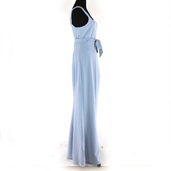 Show Me Your Mumu Steel Blue Belted Paris Gown Medium NEW Sleeveless Maxi Dress - Picture 3 of 9